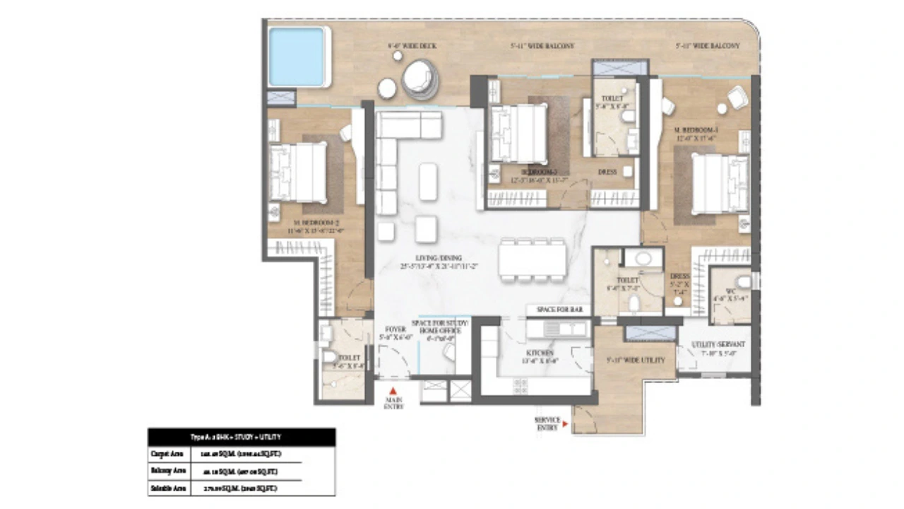 Smatworld the Edition Gurgaon 4.5BHK Floor Plan